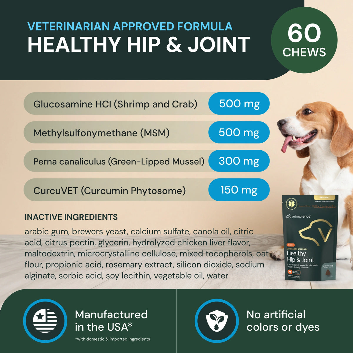 Veterinary Strength Healthy Hip & Joint for Dogs by VetriScience