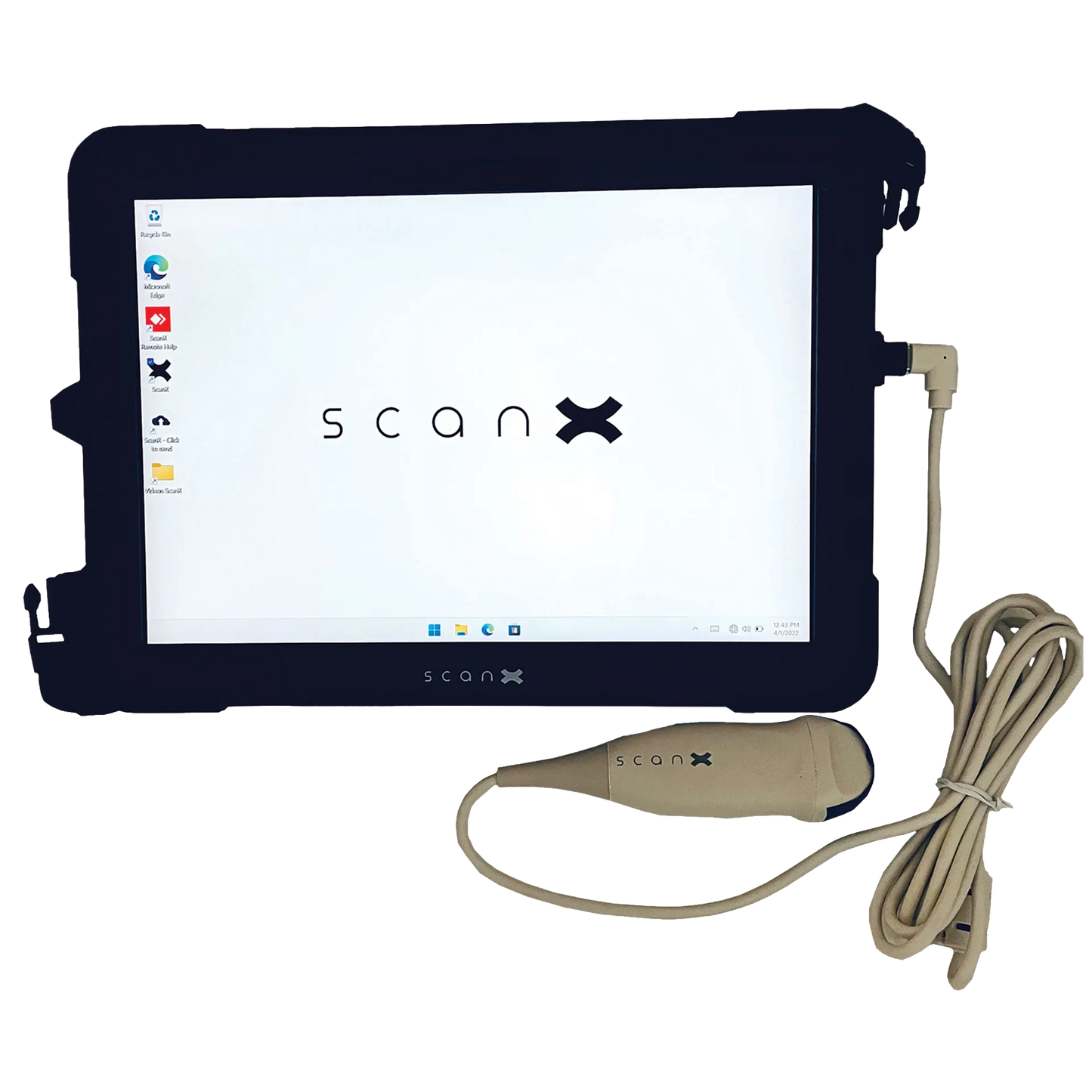 ScanX Portable Ultrasound,"Tablet display with connected handheld ultrasound probe"