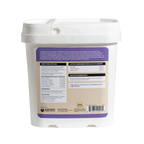 Steadfast® Equine Growth,"White plastic tub with lid, back label view"