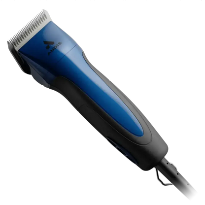 Excel 5-Speed Detachable Blade Clipper Blue by Andis,"Blue and black corded clipper with metal blade"