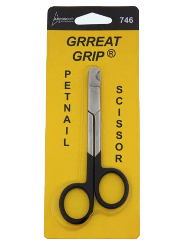 Aaronco Grreat Grip Pet Nail Scissor,"Pet nail scissors in yellow blister packaging"