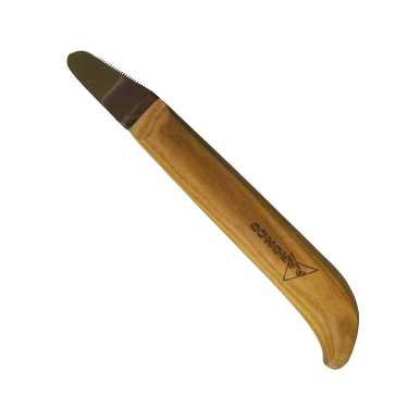 Aaronco Face Stripping Knife,"Wood-handled knife with tapered metal blade"