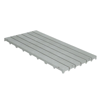 Kennel Deck®,"Gray slotted deck panel"