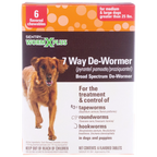 Worm X Plus®,"Front of dog dewormer box with brown dog image"