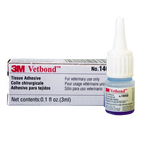 Vetbond™ Tissue Adhesive,"Box with small adhesive bottle and applicator cap"