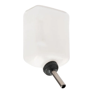 Lixit® Dog Waterer,"White bottle waterer with metal drinking tube"