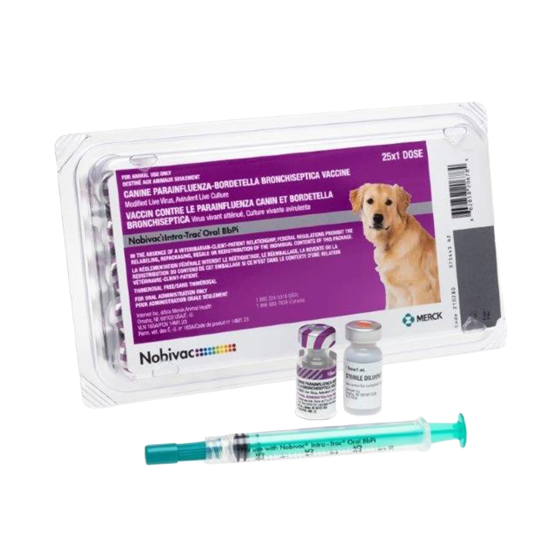 Nobivac® Intra-Trac® Oral BbPi,"Blister pack with two vials and oral syringe"