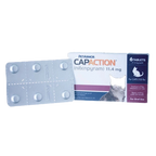 CapAction®,"Blister pack of tablets beside flea treatment box"