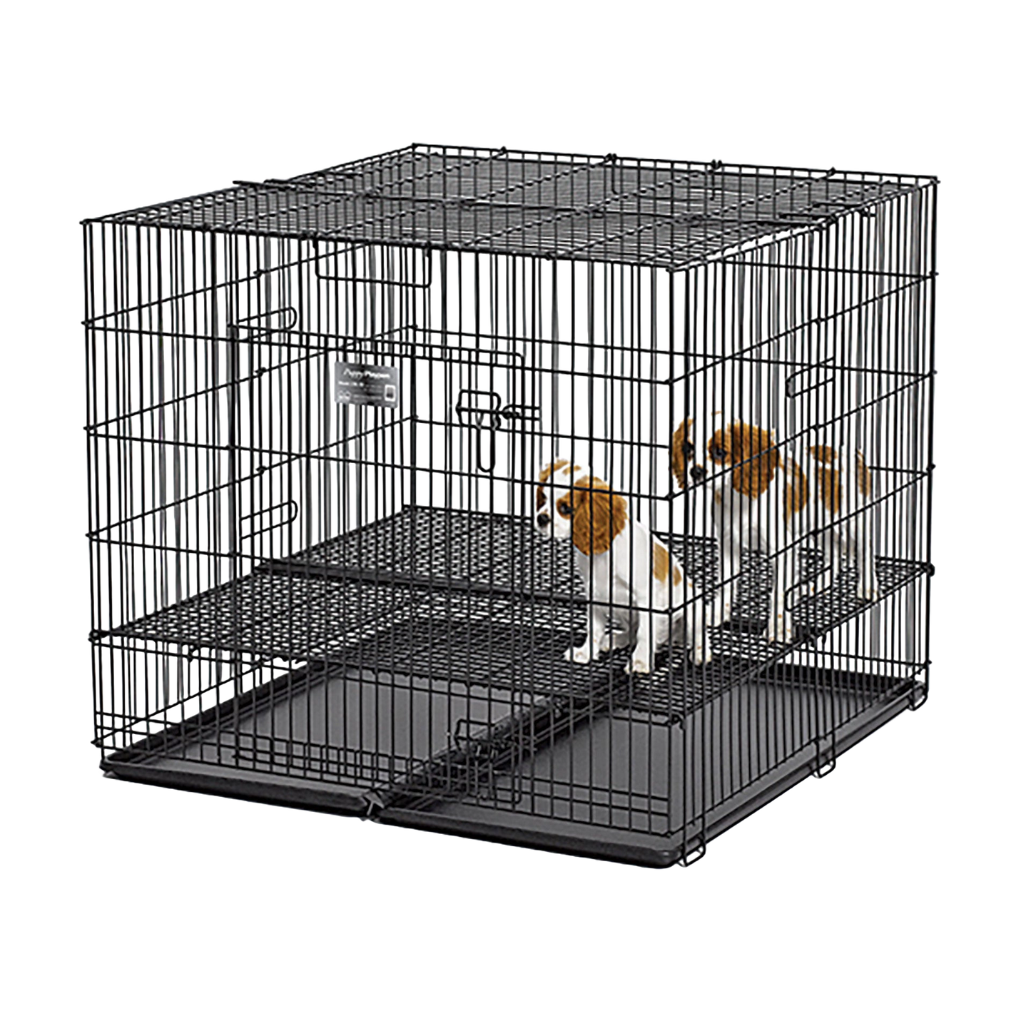 Midwest® Puppy Playpen,"Black wire playpen with floor grid and tray"