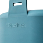 Flexineb® E3 Portable Equine Nebulizer Complete System with 2 Standard Med Cups,"Blue nebulizer case close-up with handle"