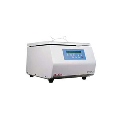 Bio Lion Centrifuge 5000 RPM,"White benchtop centrifuge with blue control panel and lid"