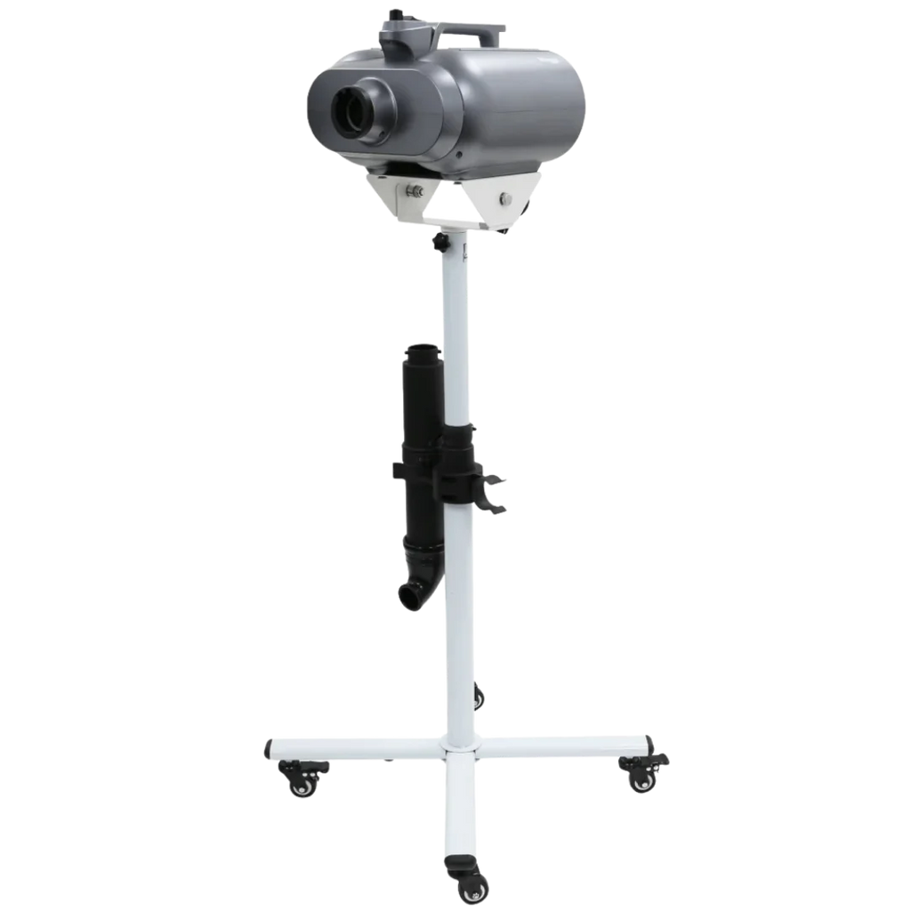 Movable Dryer Stand for Duo-Surge Dryer by Waggz,"Dryer mounted on rolling stand with caster base"