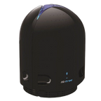 Airfree® Air Purifier,"Black dome-shaped purifier with blue accent panel"