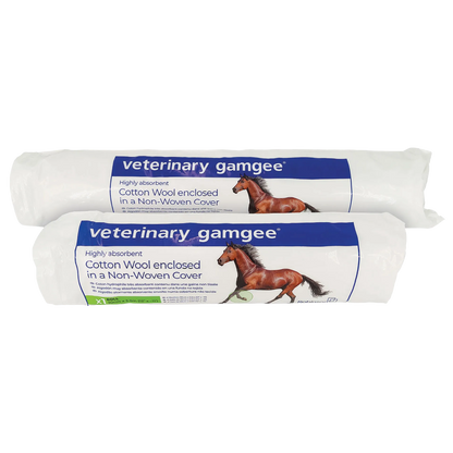 Gamgee® Cotton Leg Padding,"Two wrapped white cotton padding rolls"