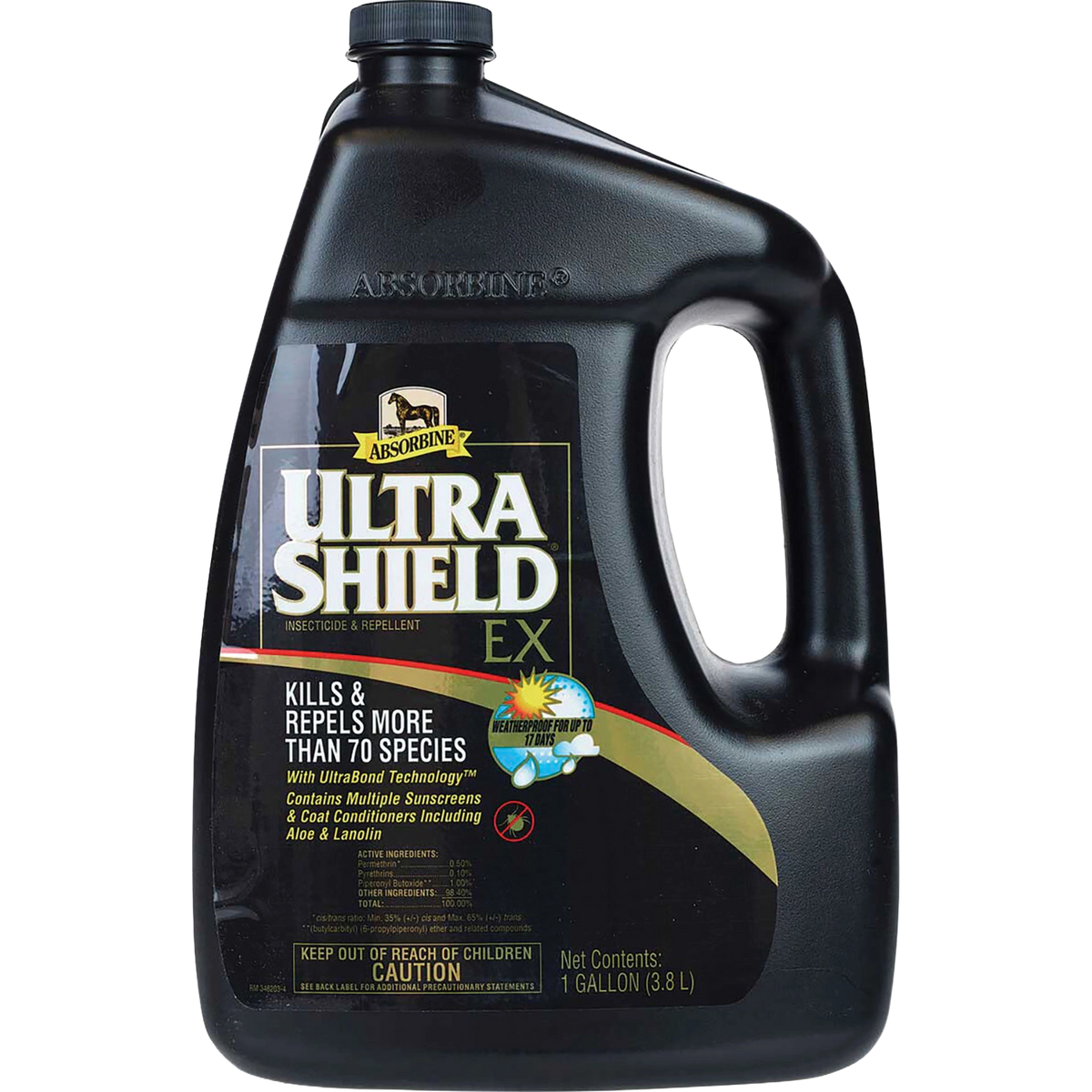 UltraShield® EX Insecticide & Repellent,"Black gallon jug with handle and screw cap"