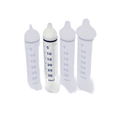 Puppywamer Latchons Syringe Nipple Feeders,"Four feeding syringes with white rubber nipple tips"