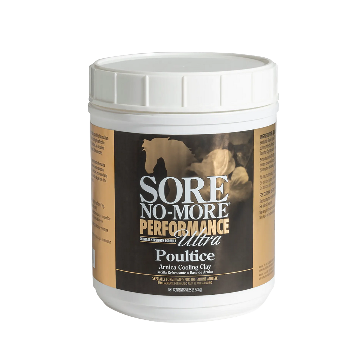Sore No-More® Performance Ultra Poultice,"White plastic tub with screw-top lid and front label"