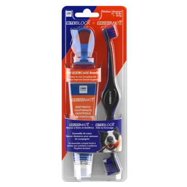 Paw Ready Oral Care Bundle,"Toothpaste tube with finger brush, toothbrush, and replacement brush head"