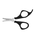 "Aaronco Prima 3.5"" Straight Scissor","Black-handled straight grooming scissors"