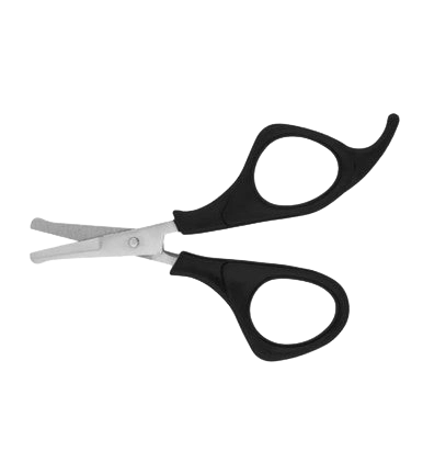 "Aaronco Prima 3.5"" Straight Scissor","Black-handled straight grooming scissors"