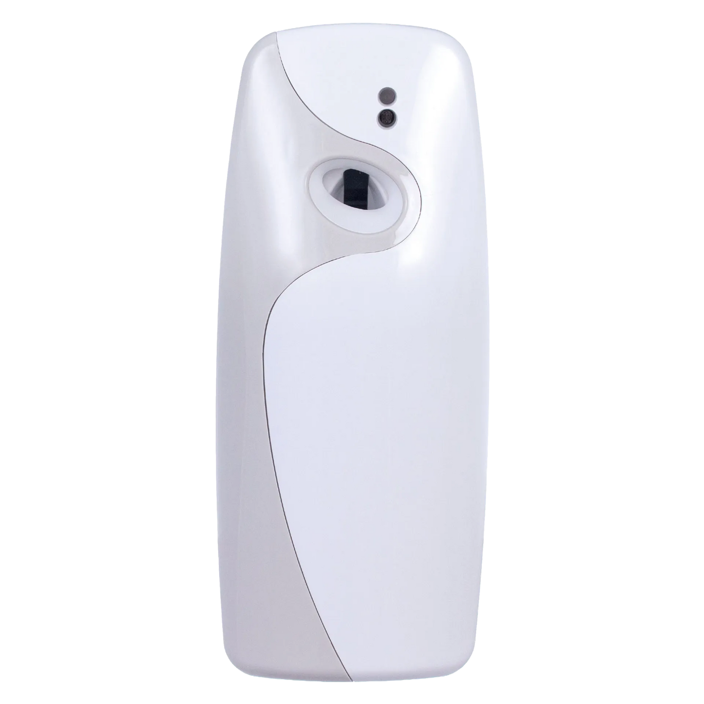 Nilodor Nilotron™ Designer Aerosols,"White automatic aerosol dispenser front view"