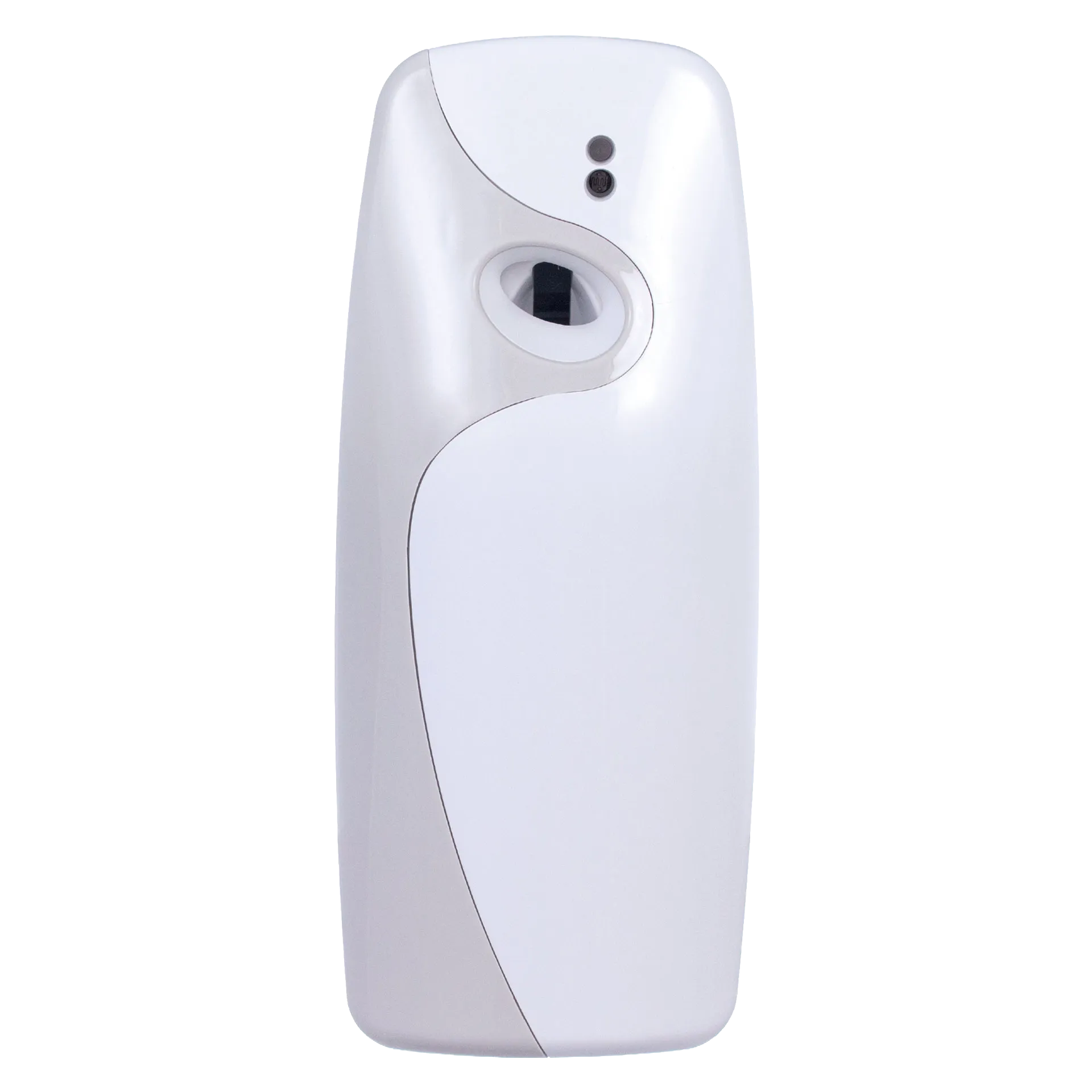 Nilodor Nilotron™ Designer Aerosols,"White automatic aerosol dispenser front view"