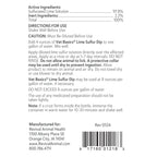 Vet Basics® Lime Sulfur Dip,"Back label view of bottle with directions and barcode"