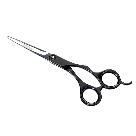 Andis® Premium Shears,"Black hair cutting shears with finger rest"