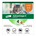 Advantage™ II for Cats,"Front of box with tabby cat and orange 5–9 lbs label"