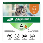 Advantage™ II for Cats,"Front of box with tabby cat and orange 5–9 lbs label"