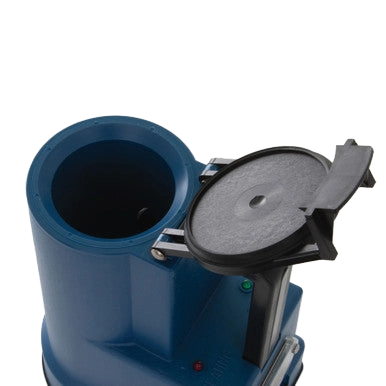 Digital Cito Thaw,"Blue cylindrical unit with open hinged lid"