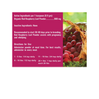 Organic Red Raspberry Leaf Powder,"Supplement facts panel with basket of raspberries"