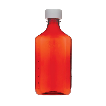 Amber Bottles,"Amber bottle with white screw cap"