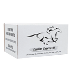 Equine Express II Cooled Semen & Embryo Universal Transport System,"White rectangular shipping box with horse graphic"
