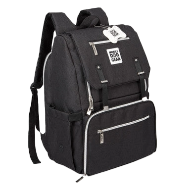 Ultimate Week Away Backpack,"Black backpack with front zip pockets and buckle flap"