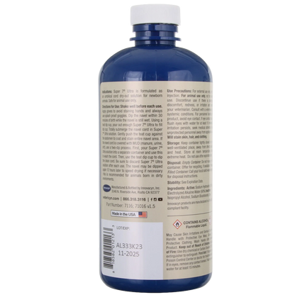 Vetericyn Super 7+ Newborn Navel Dip,"Blue bottle with white cap, back label view"