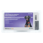 Nobivac® Intra-Trac®<sub>3</sub>,"Purple vaccine tray package with dog image and barcode"