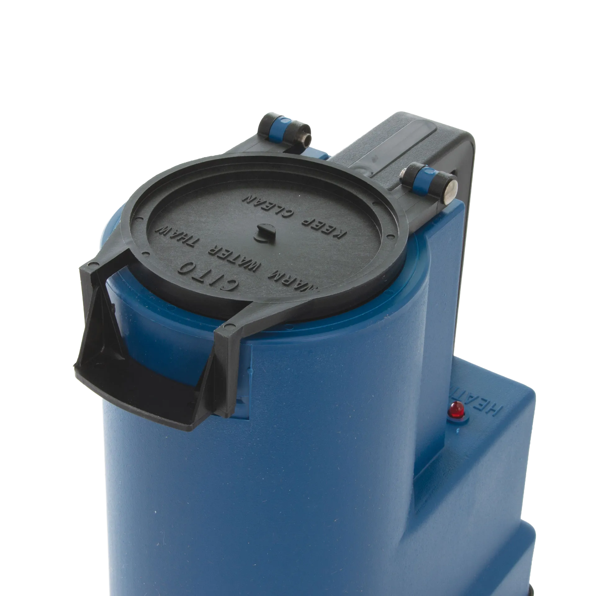 Digital Cito Thaw,"Blue thaw unit with black hinged lid, angled top view"