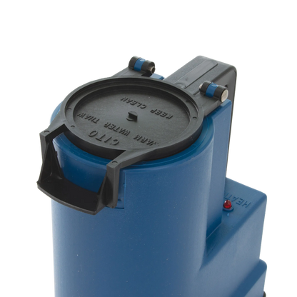 Digital Cito Thaw,"Blue thaw unit with black hinged lid, angled top view"