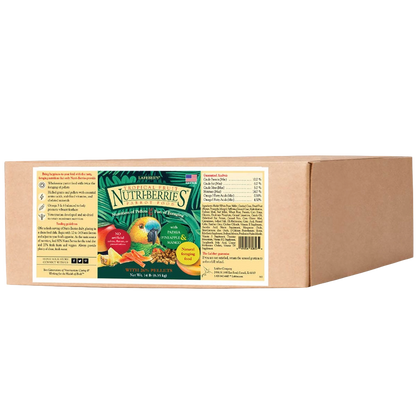 Lafeber Gourmet Tropical Fruit Nutri-Berries,"Brown bulk box with front product label"