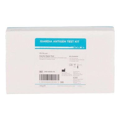 Abaxis VetScan® Giardia Rapid Test Kit,"White test kit pouch with front label"
