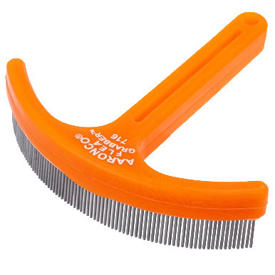 Aaronco Flea Grabber,"Orange handled flea comb with fine metal teeth"