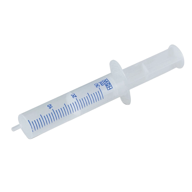 Semen Safe All Plastic Syringes,"Clear plastic syringe with blue measurement markings"