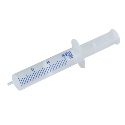 Semen Safe All Plastic Syringes,"Clear plastic syringe with blue measurement markings"