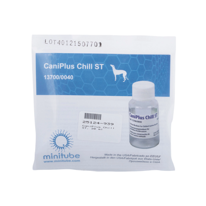 CaniPlus Chill,"White pouch with small bottle and blue label"