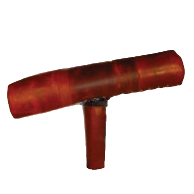 Paulsonbilt Leather Covered Breeding Mount,"Brown leather-covered T-shaped mount"