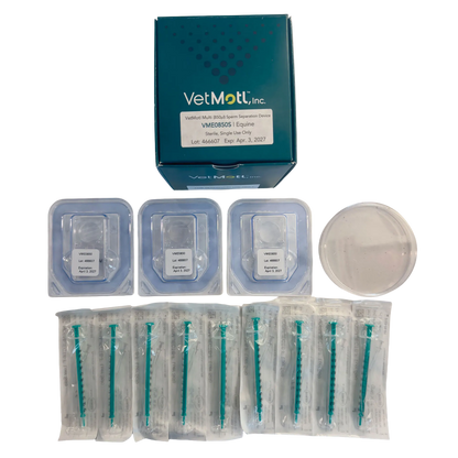 VetMotl Sperm Separation Device,"Box with trays, petri dish, and wrapped syringes"