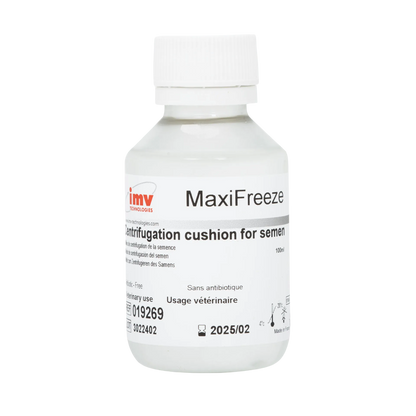 Maxi Freeze,"White plastic bottle with screw cap and front label"