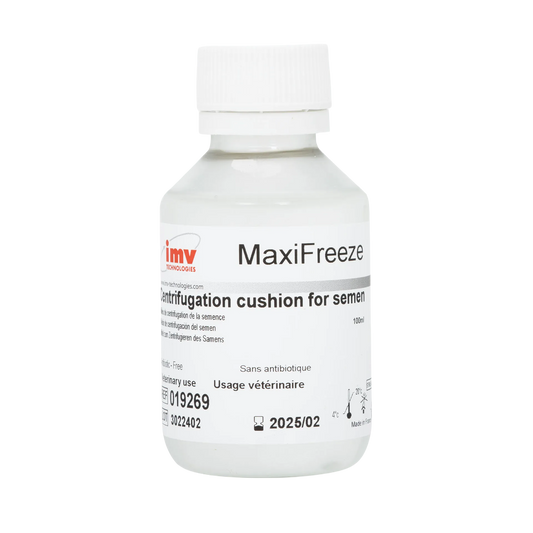 Maxi Freeze,"White plastic bottle with screw cap and front label"