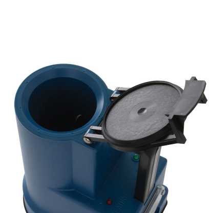 Digital Cito Thaw,"Blue cylindrical unit with open black hinged lid"